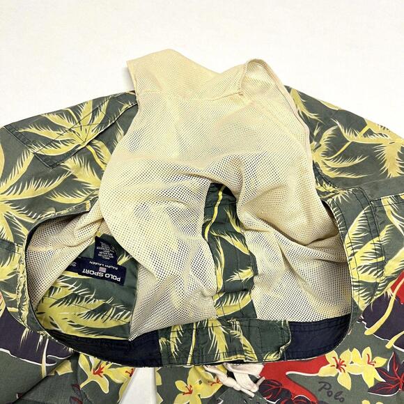 VTG Polo Sport Ralph Lauren Hawaiian Tropical Palm Trees Swim Trunks AOP Size 38 - Picture 6 of 11